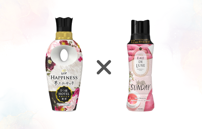 レノア Happiness ヴェルベットブロッサム&フローラル × レノア EAU DE LUXE サンデー Lazy Morning 正面1